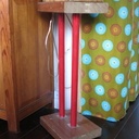 Pieds d'enceinte bois-métal