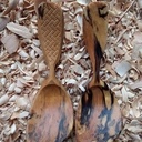 31 et 32 ème cuillères de 2023 : Cuillères en bouleau échauffé