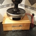 Support Cafetière Merisier