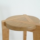 Guéridon,   2016,  chêne rouge et chêne doré