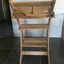 Chaise haute bebe bois