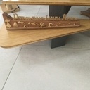 Petit sujet en bois pour anniversaire en breton