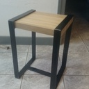 Tabouret bois métal.