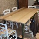Table frêne et acier