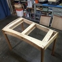 Bureau érable cintré