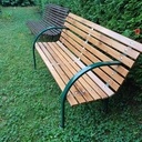 Banc de jardin , lattes en chêne
