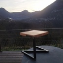 Table de chevet bois metal