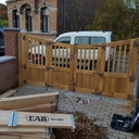 Portail à 4 vantaux en robinier