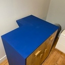 Commode à langer convertible en chêne et contre-plaqué