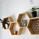 Étagère murale hexagone
