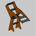 Chaise escabeau. (Chaise "Franklin")