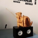 Tortue qui pêche sculpter