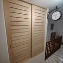 Portes de placard ajourées, en châtaigner