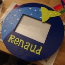 Cadre photo enfant espace étoiles