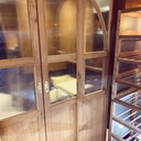 Porte coulissante chêne et vitrage