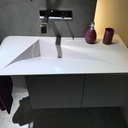 Tablette de lavabo en Hi-Macs