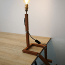 Lampe bois bonhomme articulée