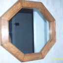 miroir octogonal chene massif