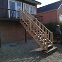 Escalier extérieur à crémaillère