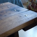 Table basse en latte de tonneau