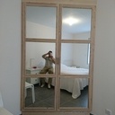 Placard d'angle avec porte en frêne