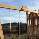 Portique 2 balançoires et Tour médiévale