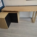 Bureau en frêne et fibra color noir