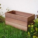 Jardinière en peuplier rétifié