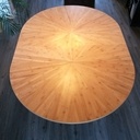 Table ronde bambou extensible