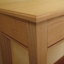 Console plaqué frêne et amarante