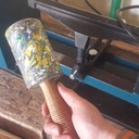 Maillet en manche tourné et  plastique recyclé et fondu