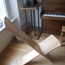 Chaise palabres ou Africaine en chêne.