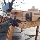 Chevalet de campagne en bouleau et noyer