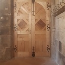 Porte d'entrée d'un manoir