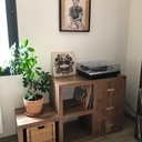 Meuble bas en Noyer pour la platine