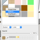 Clique droit sur une matière dans le panneau Matières + Edition...