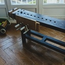 Petit établi d'appartement² en chêne ébonisé