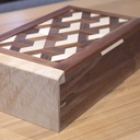 Boite à thé marquetée