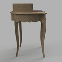 Bureau Louis XV - Pieds couteau 6 faces