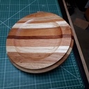 Sous-plat avec incrustation epoxy