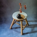 Carved oak stool (2023)