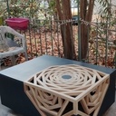 Table basse chêne et valchromat