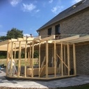 Carport avec arrondi en plein cintre