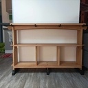 Console en chêne, sans colle ni vis.