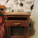 Chevet  en sapelli avec marqueterie 1 er année de cap