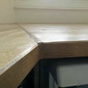 Plan de travail en angle - hêtre et chêne