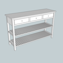 Console trois tiroirs