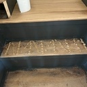 Habillage escalier avec création d’une marche biaise