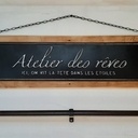 Simple support bois pour panneau en metal