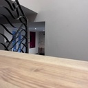 Escalier frêne/Acier 2 quart tournant.